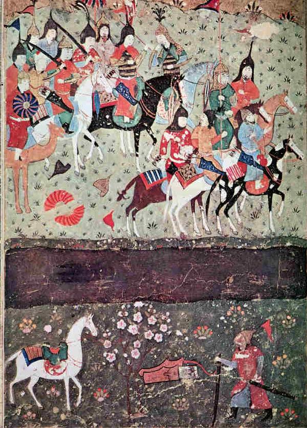 A mongol hadsereg az Indus menti csatában (1221)
