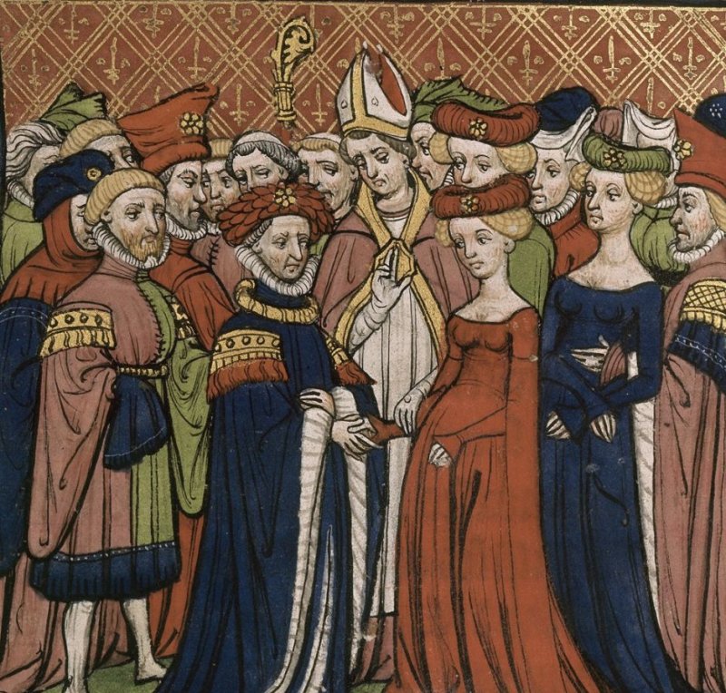 Fülöp burgundi herceg és Margit flamand grófnő mennyegzője, ábrázolás 1380 körülről