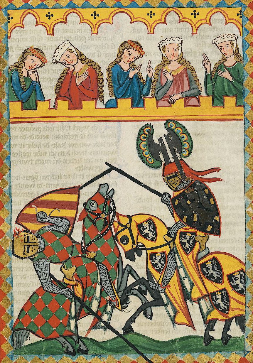 Lovagi torna ábrázolása a 14. századból
