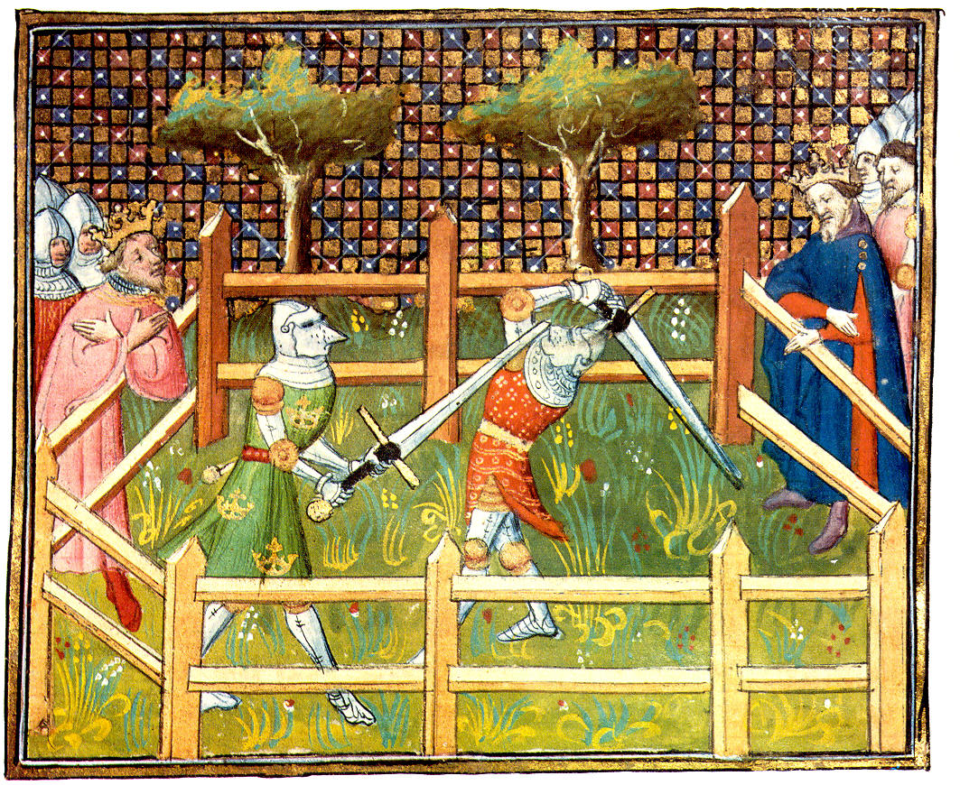 Lovagi torna ábrázolása a 14. századból