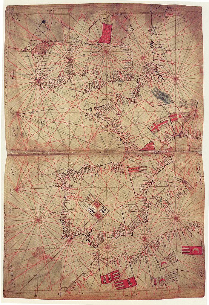 Atlanti térkép, Vesconte 1325-ben készült atlaszából